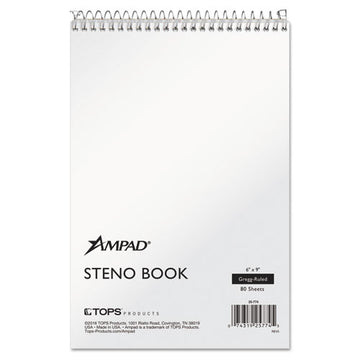 Ampad® Steno Pads, Gregg Rule, Tan Cover, 80 White 6 X 9 Sheets freeshipping - TVN Wholesale